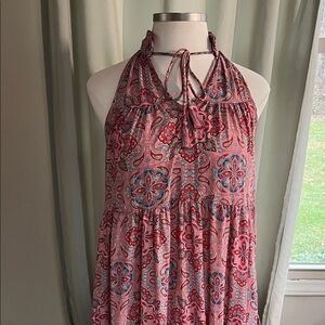 Boemo Floral Tiered Halter Maxi Dress